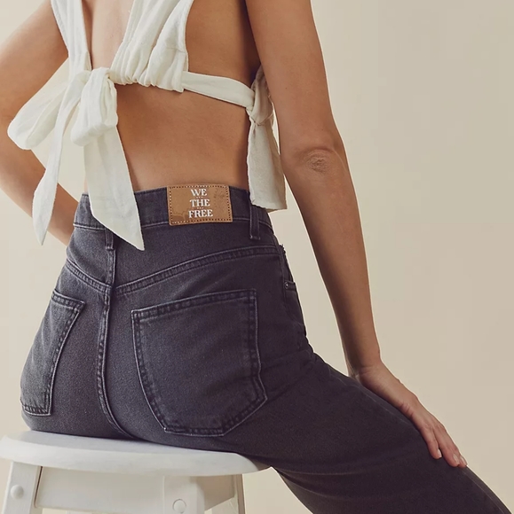 Free People Pacifica Jeans Worn Black - Picture 5 of 6